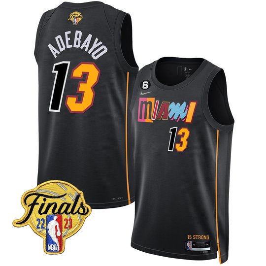 Men's Miami Heat 2023 Finals Patch Collection Jersey - All Stitched