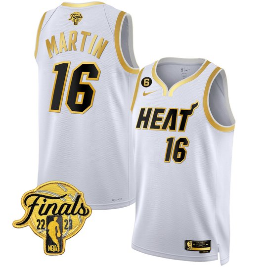 Men's Miami Heat 2023 Finals Patch Collection Jersey - All Stitched
