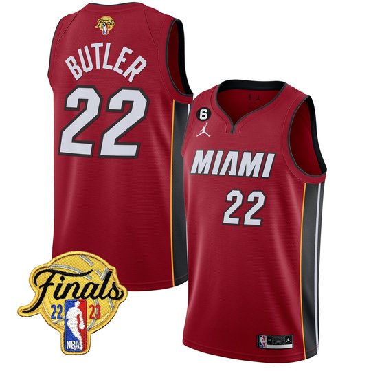 Men's Miami Heat 2023 Finals Patch Collection Jersey - All Stitched