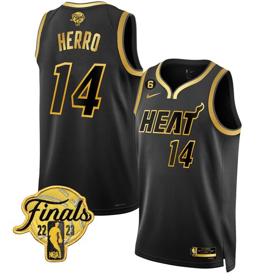 Men's Miami Heat 2023 Finals Patch Collection Jersey - All Stitched