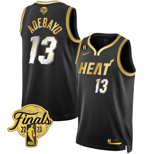 Men's Miami Heat 2023 Finals Patch Collection Jersey - All Stitched