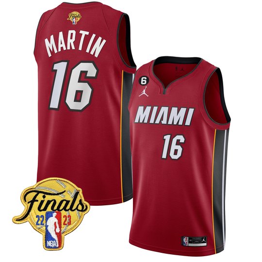 Men's Miami Heat 2023 Finals Patch Collection Jersey - All Stitched