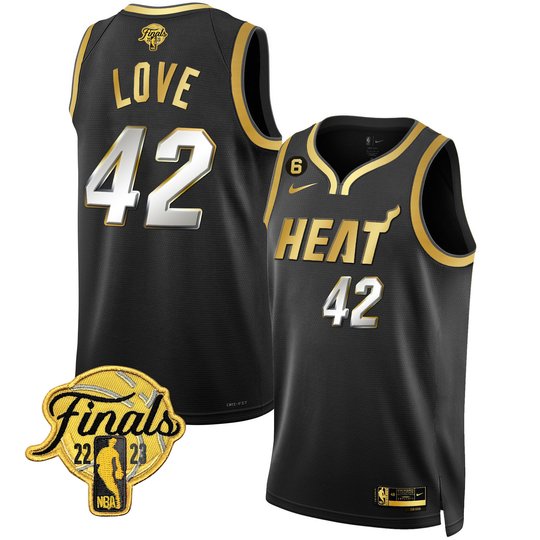 Men's Miami Heat 2023 Finals Patch Collection Jersey - All Stitched