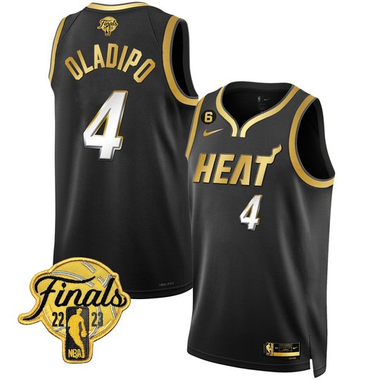 Men's Miami Heat 2023 Finals Patch Collection Jersey - All Stitched