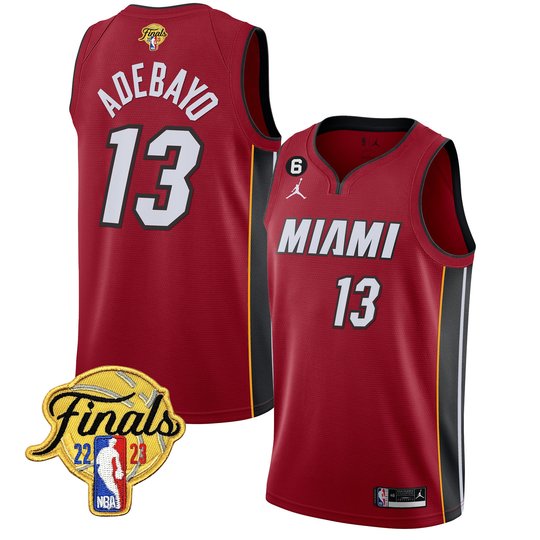 Men's Miami Heat 2023 Finals Patch Collection Jersey - All Stitched