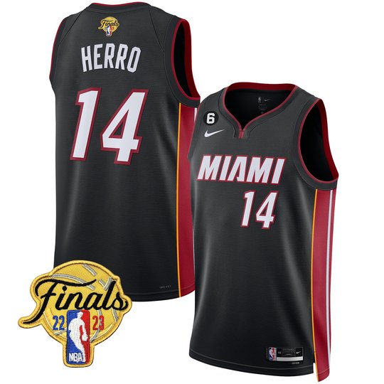 Men's Miami Heat 2023 Finals Patch Collection Jersey - All Stitched