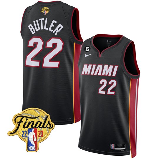 Men's Miami Heat 2023 Finals Patch Collection Jersey - All Stitched