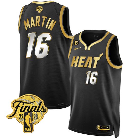 Men's Miami Heat 2023 Finals Patch Collection Jersey - All Stitched