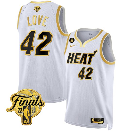 Men's Miami Heat 2023 Finals Patch Collection Jersey - All Stitched