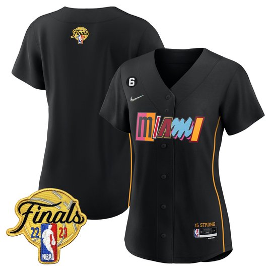 Women's Miami Heat 2023 Finals Baseball Cool Base Jersey - All Stitched