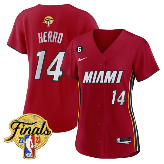 Women's Miami Heat 2023 Finals Baseball Cool Base Jersey - All Stitched