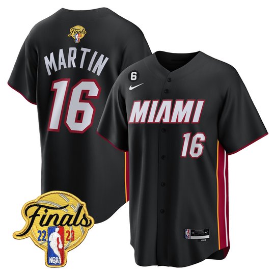 Men's Miami Heat 2023 Finals Baseball Cool Base Jersey - All Stitched