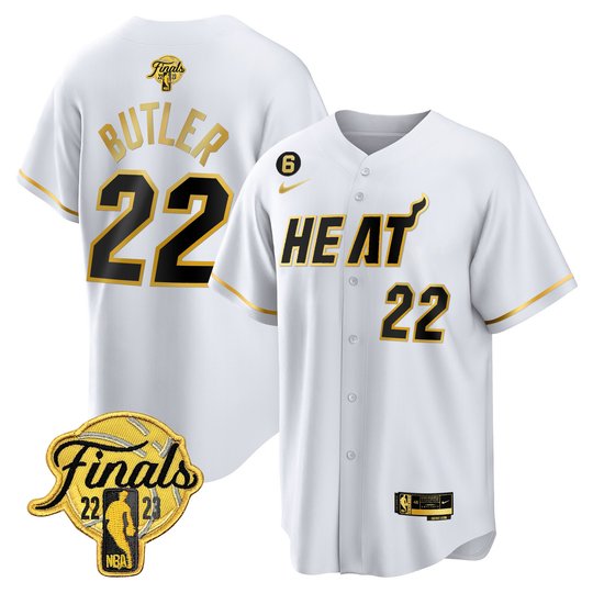 Men's Miami Heat 2023 Finals Baseball Cool Base Jersey - All Stitched