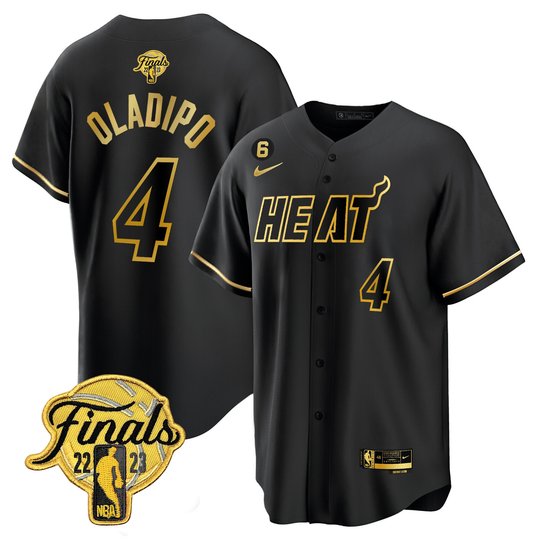 Men's Miami Heat 2023 Finals Baseball Cool Base Jersey - All Stitched