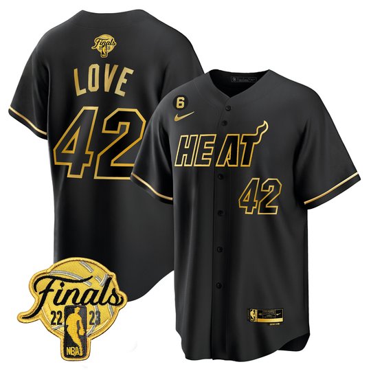 Men's Miami Heat 2023 Finals Baseball Cool Base Jersey - All Stitched