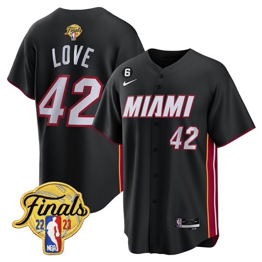 Men's Miami Heat 2023 Finals Baseball Cool Base Jersey - All Stitched