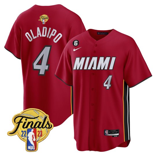 Men's Miami Heat 2023 Finals Baseball Cool Base Jersey - All Stitched