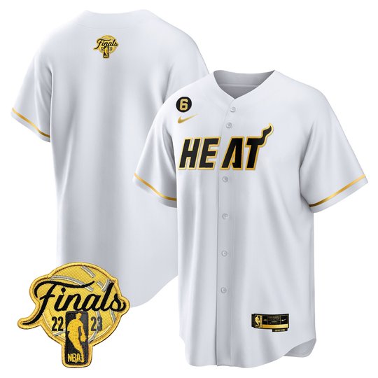Men's Miami Heat 2023 Finals Baseball Cool Base Jersey - All Stitched