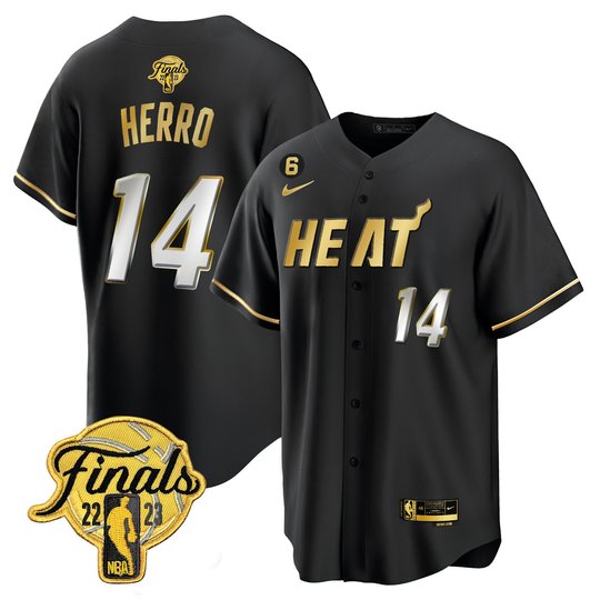 Men's Miami Heat 2023 Finals Baseball Cool Base Jersey - All Stitched