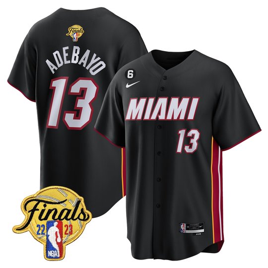 Men's Miami Heat 2023 Finals Baseball Cool Base Jersey - All Stitched