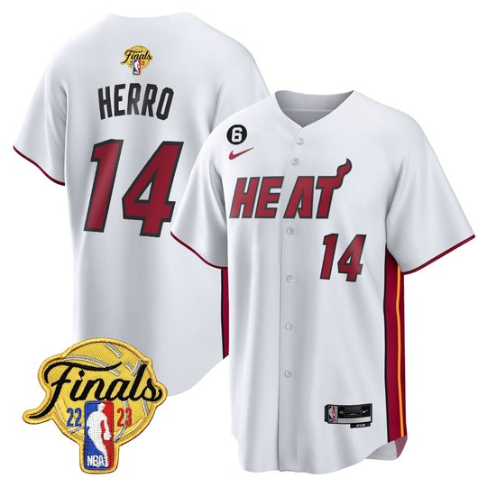 Men's Miami Heat 2023 Finals Baseball Cool Base Jersey - All Stitched