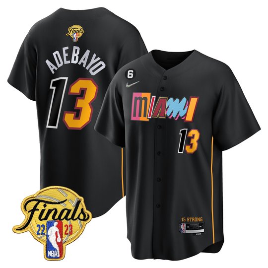 Men's Miami Heat 2023 Finals Baseball Cool Base Jersey - All Stitched