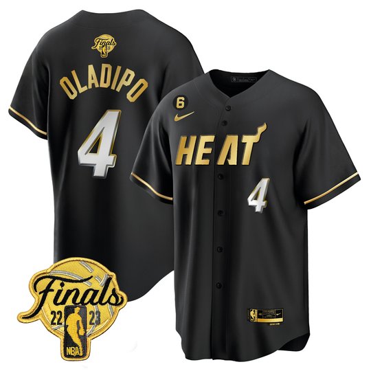 Men's Miami Heat 2023 Finals Baseball Cool Base Jersey - All Stitched