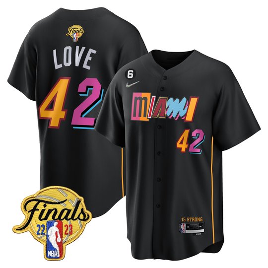 Men's Miami Heat 2023 Finals Baseball Cool Base Jersey - All Stitched