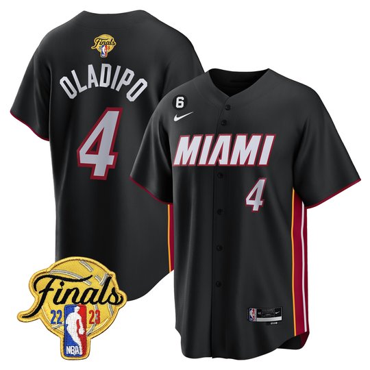 Men's Miami Heat 2023 Finals Baseball Cool Base Jersey - All Stitched