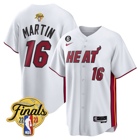 Men's Miami Heat 2023 Finals Baseball Cool Base Jersey - All Stitched