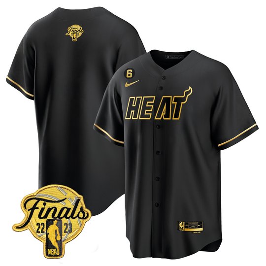 Men's Miami Heat 2023 Finals Baseball Cool Base Jersey - All Stitched