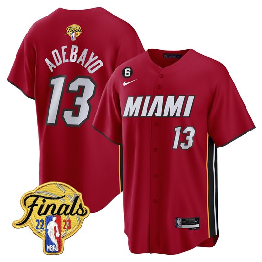 Men's Miami Heat 2023 Finals Baseball Cool Base Jersey - All Stitched