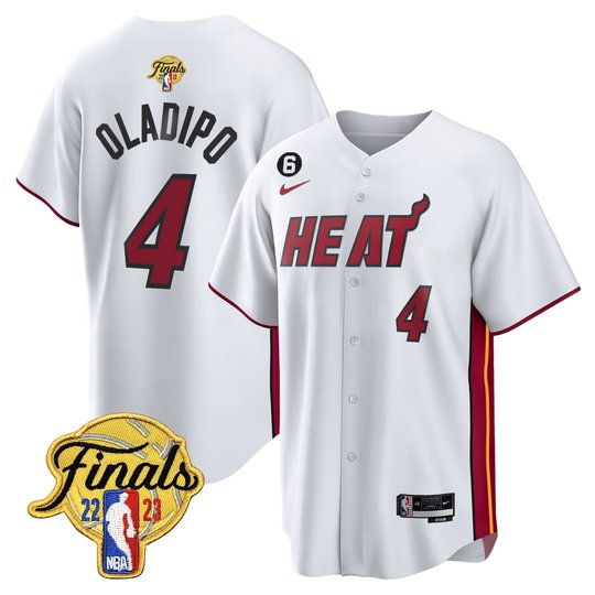 Men's Miami Heat 2023 Finals Baseball Cool Base Jersey - All Stitched