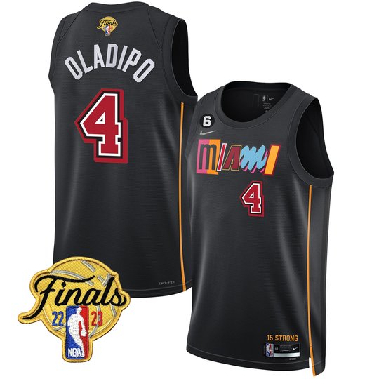 Men's Miami Heat 2023 Finals Patch Collection Jersey V2 - All Stitched