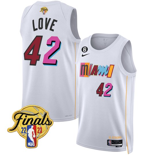 Men's Miami Heat 2023 Finals Patch Collection Jersey V2 - All Stitched