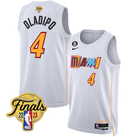 Men's Miami Heat 2023 Finals Patch Collection Jersey V2 - All Stitched