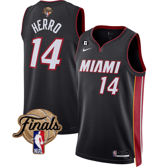 Men's Miami Heat 2023 Finals Patch Collection Jersey V3 - All Stitched