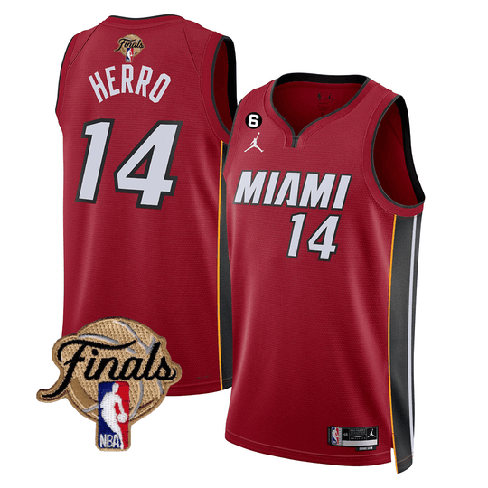 Men's Miami Heat 2023 Finals Patch Collection Jersey V3 - All Stitched