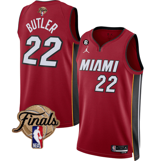 Men's Miami Heat 2023 Finals Patch Collection Jersey V3 - All Stitched