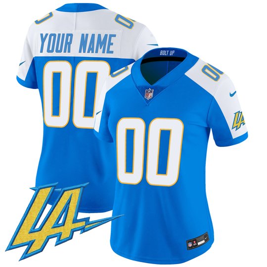 Chargers Vapor Limited Custom Jersey V2 - All Stitched