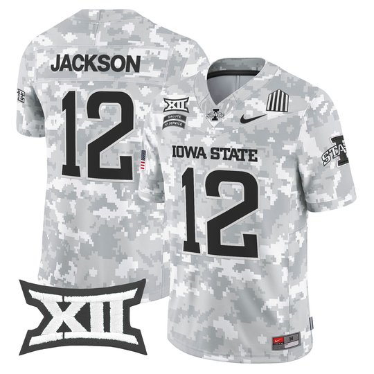 Iowa State Cyclones 2024 Salute to Service Vapor Limited Jersey - Arctic Camo - All Stitched