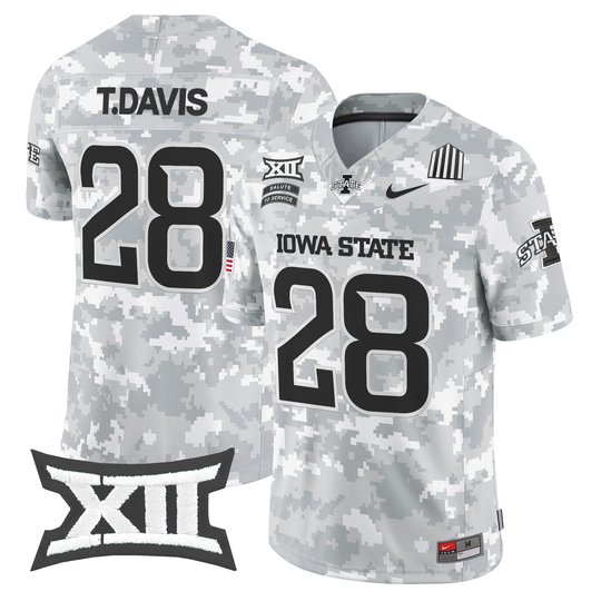 Iowa State Cyclones 2024 Salute to Service Vapor Limited Jersey - Arctic Camo - All Stitched