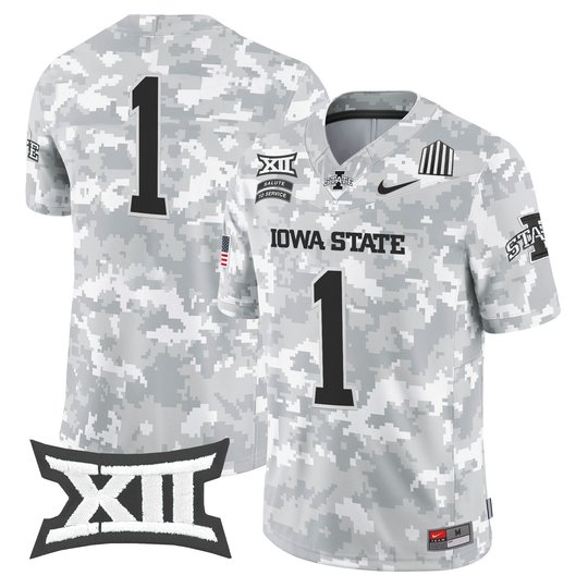 Iowa State Cyclones 2024 Salute to Service Vapor Limited Jersey - Arctic Camo - All Stitched