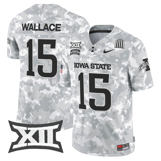 Iowa State Cyclones 2024 Salute to Service Vapor Limited Jersey - Arctic Camo - All Stitched