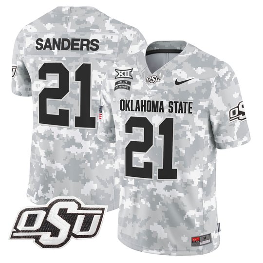 Oklahoma State Cowboys 2024 Salute to Service Vapor Limited Jersey - Arctic Camo - All Stitched