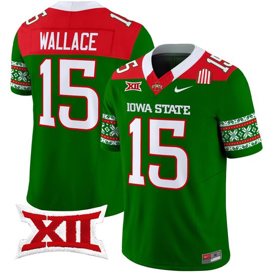 Men's Iowa State Cyclones 2024 Christmas Vapor Limited Jersey - All Stitched