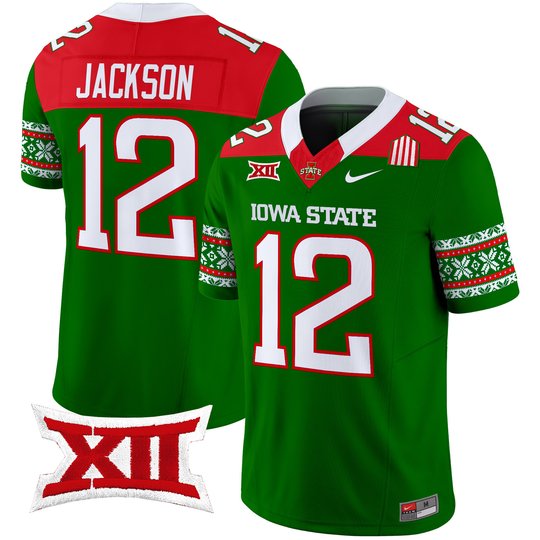 Men's Iowa State Cyclones 2024 Christmas Vapor Limited Jersey - All Stitched