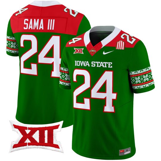 Men's Iowa State Cyclones 2024 Christmas Vapor Limited Jersey - All Stitched