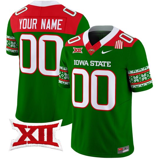 Iowa State Cyclones 2024 Christmas Vapor Limited Custom Jersey - All Stitched