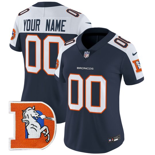 Denver Broncos Throwback Vapor Limited Custom Jersey V2 - All Stitched